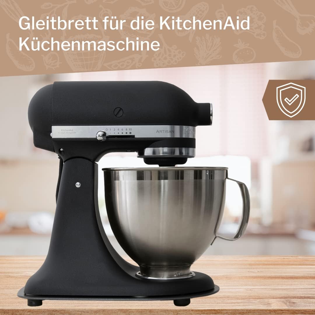 Leckerhelfer automatisch Lecker - Gleitbrett passend für KitchenAid Küchenmaschine in anthrazit-grau