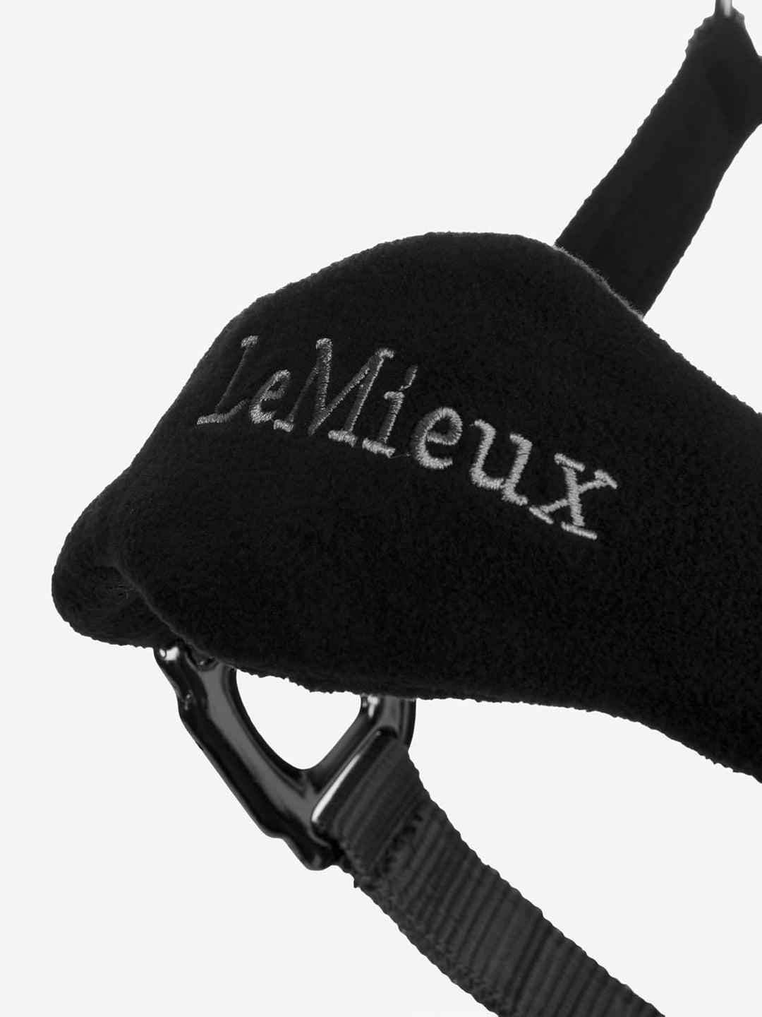 LeMieux Vogue Fleece Headcollar and Leadrope Halfter Pony schwarz / grau, Pony schwarz / grau
