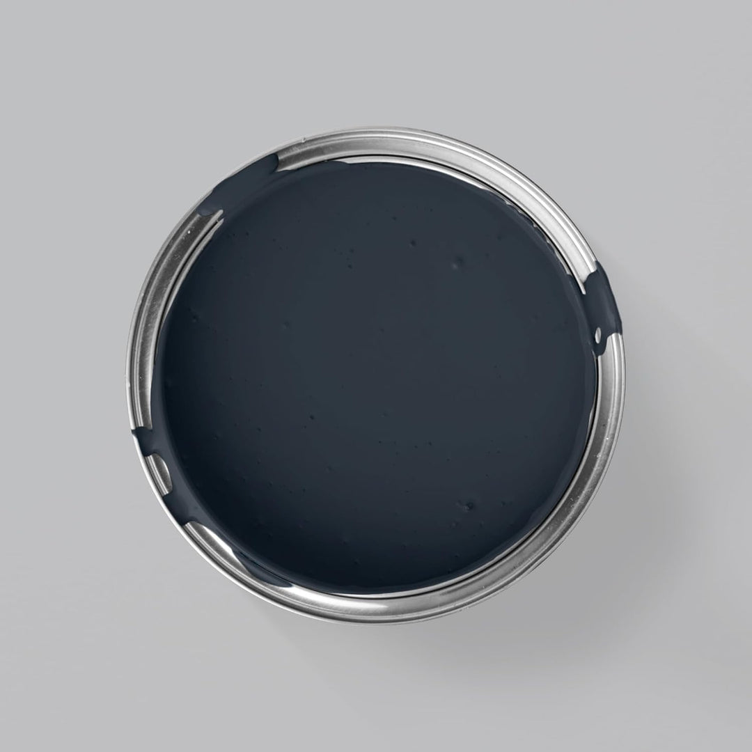 MissPompadour abwaschbare Wandfarbe Blau mit Tinte 1L - hohe Deckkraft &amp; Ergiebigkeit - matte, scheu