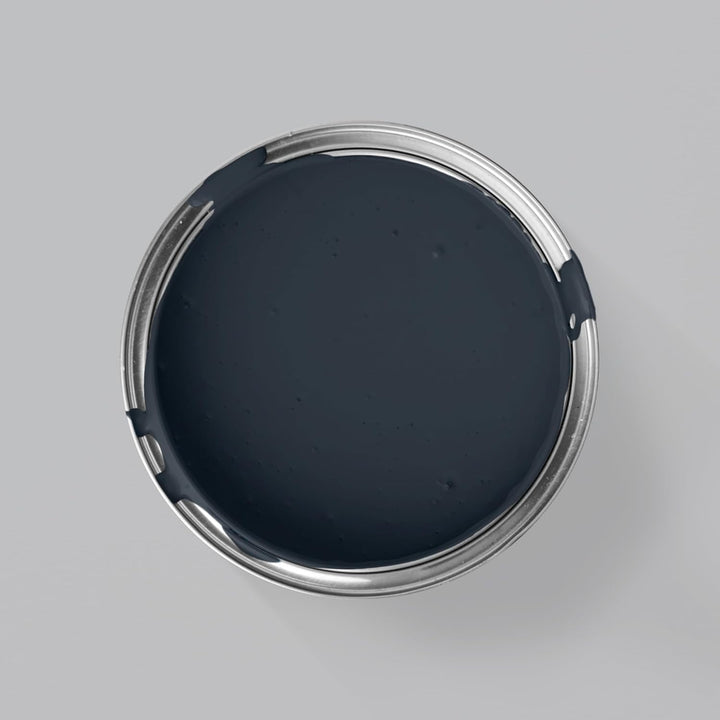 MissPompadour abwaschbare Wandfarbe Blau mit Tinte 1L - hohe Deckkraft &amp; Ergiebigkeit - matte, scheu