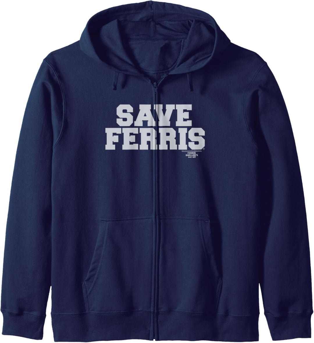 Ferris Bueller's Day Off Save Ferris Gray Typography Kapuzenjacke