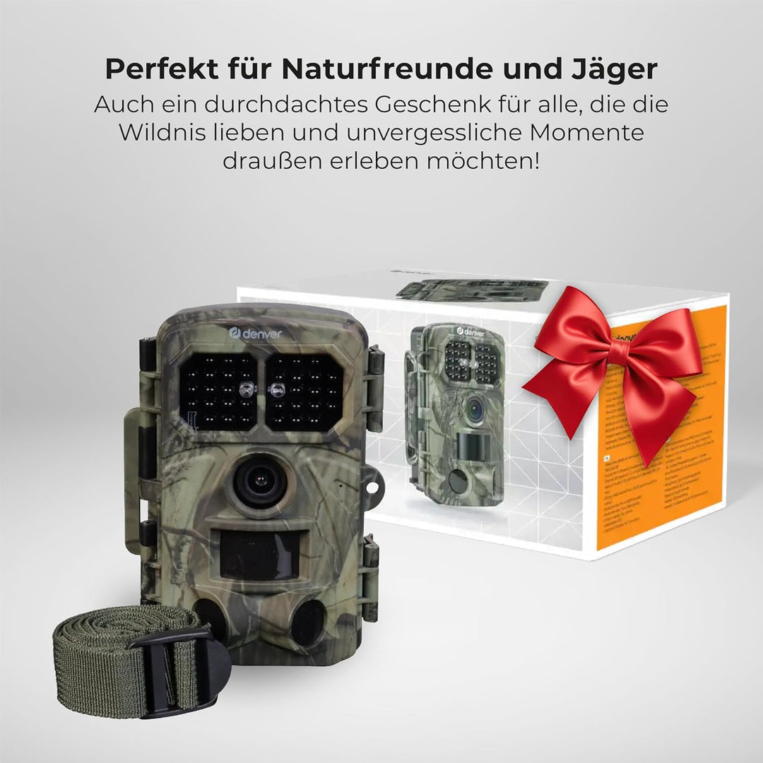 Denver WCT-8026W Digitale Wildkamera mit Wi-Fi, 48MP Foto, 4K Video, 120° Blickwinkel und IP65 Wasse