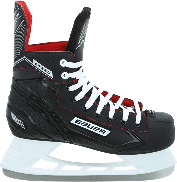 Bauer Unisex-Kinder Pro Skate Feldhockeyschuhe 45.5 EU Rot Schwarz Silber, 45.5 EU Rot Schwarz Silbe