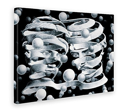Giallobus - Bild - Druck AUF LEINWAND - Escher - Bond of Union - 50 x 70 cm, 50 x 70 CM