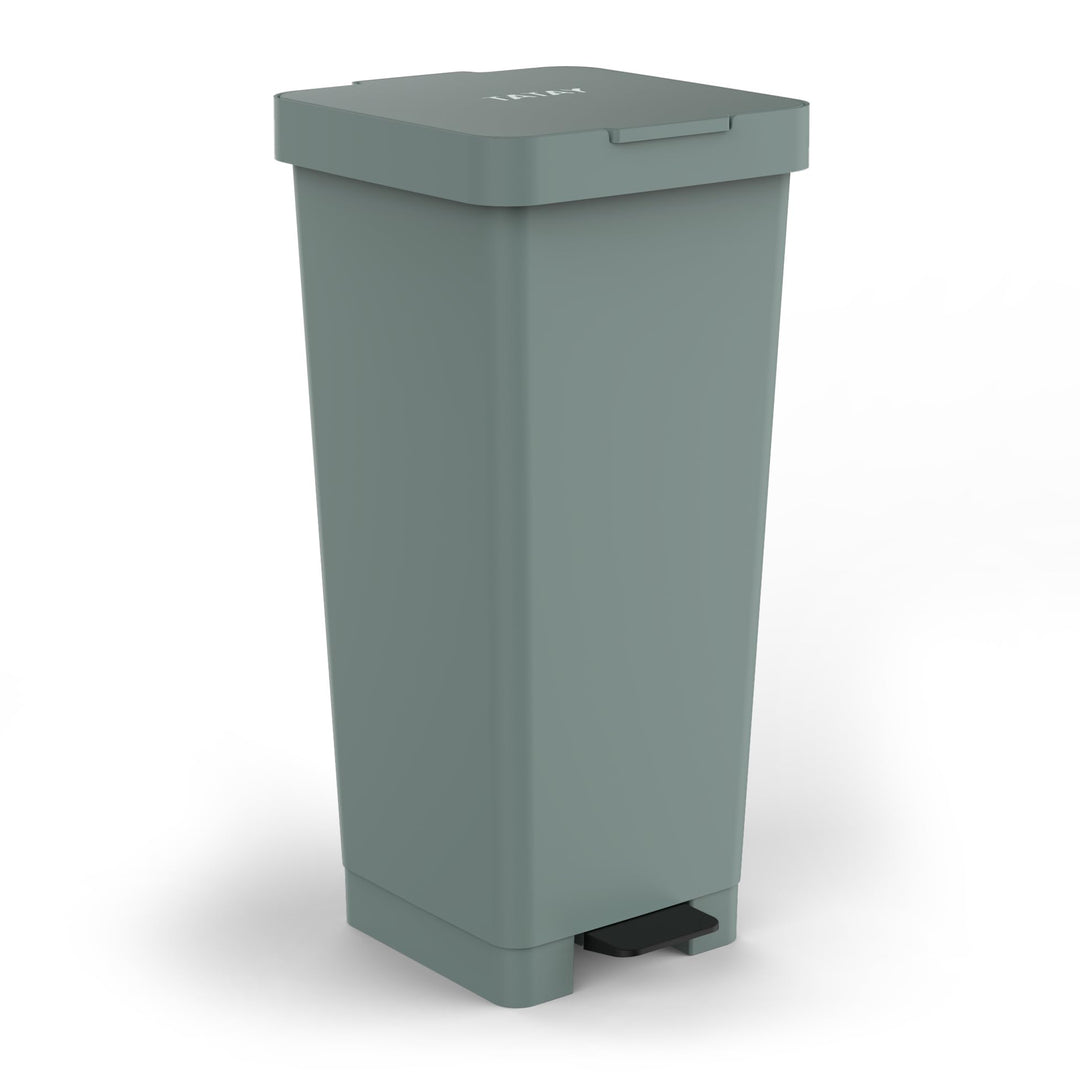 TATAY Smart 40L Mülleimer mit Pedal | Kompaktes und funktionales Design | Für Innen und Aussen | Für