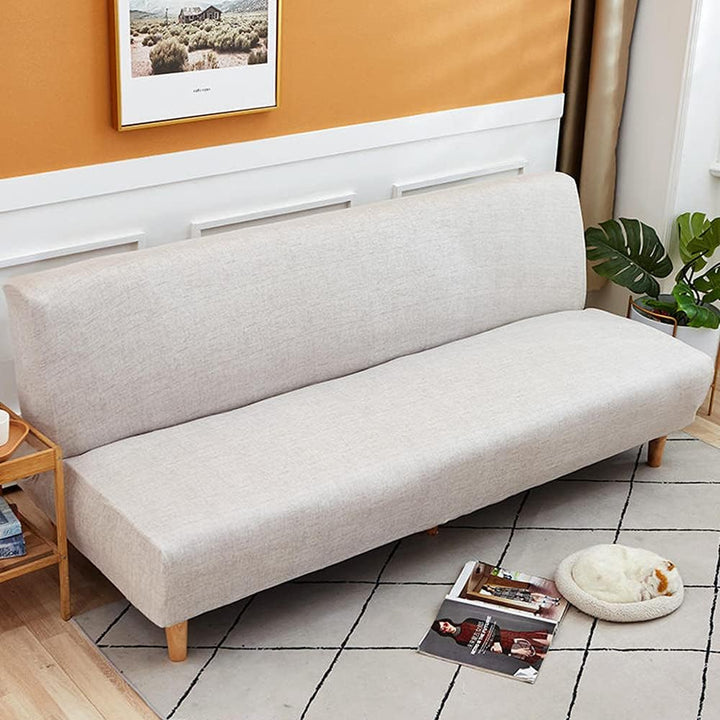 CHNSHOME Sofabezug ohne armlehnen Stretch Armlose sofaüberwurf Sofahusse Ohne Armlehne 2 sitzer Sofa