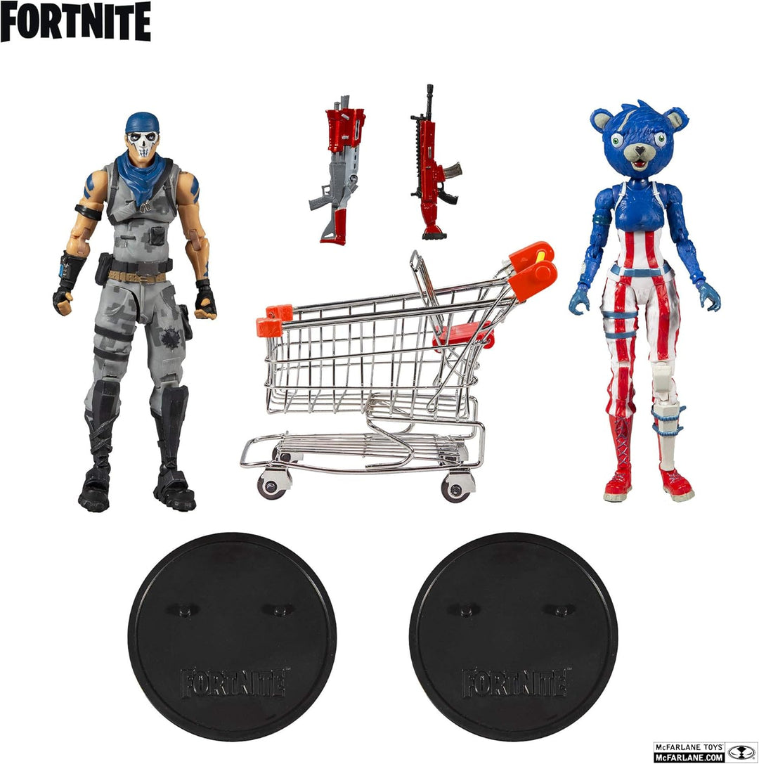 Fortnite 10591-9 Actionfiguren Shopping Cart Pack War Paint & Fireworks Team Leader 18 cm