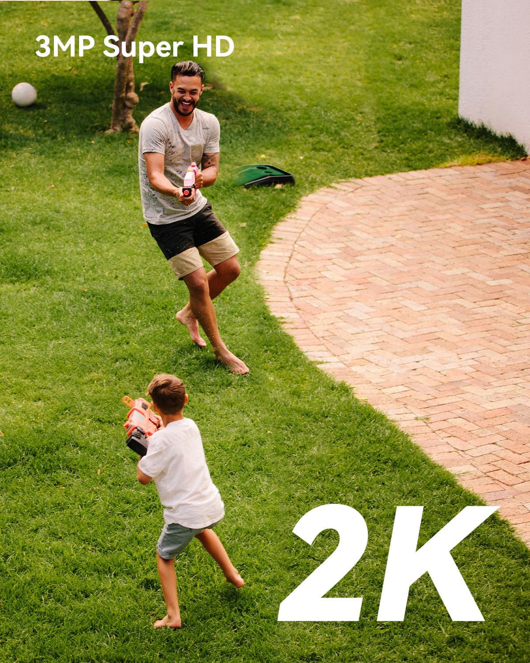 Imou 2K/3MP Überwachungskamera Aussen, WLAN IP Kamera Outdoor mit 30m Nachtsicht, AI Personenerkennu