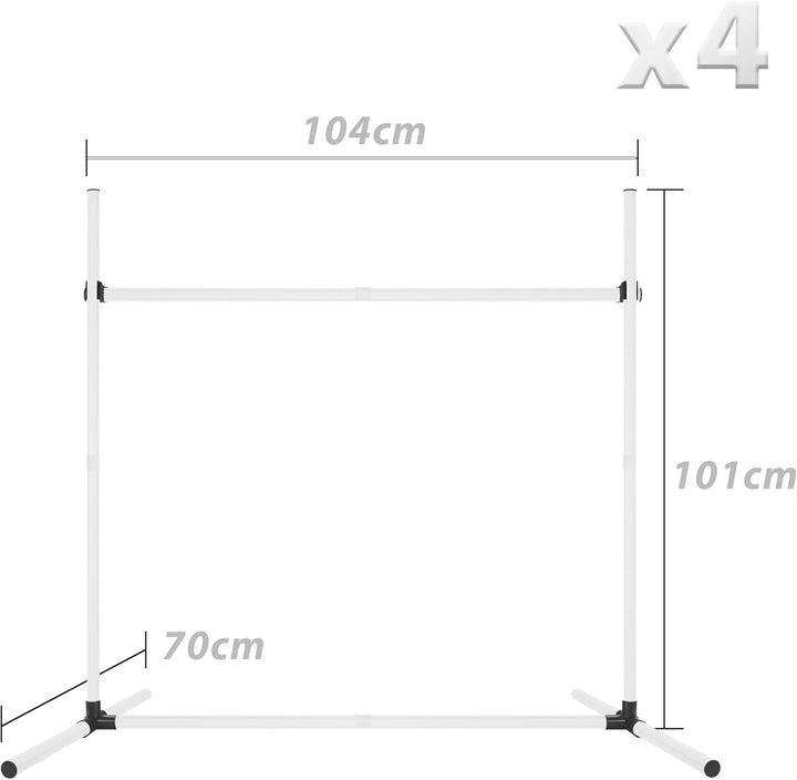 4X Agility Set Hunde Slalomstangen Hund Training Set Höhenverstellbar Kunststoff Hürdenset Hobby Hor