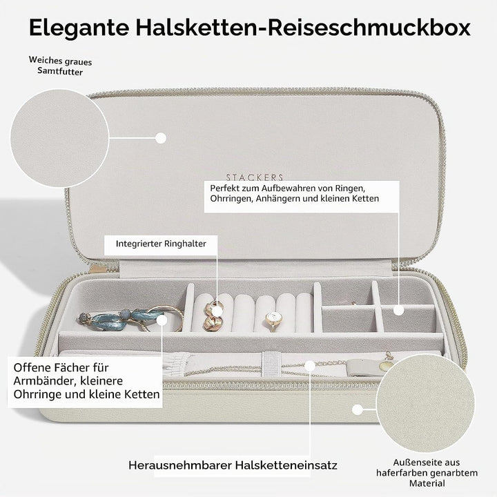 Stackers Sleek Necklace Oatmeal Travel Box
