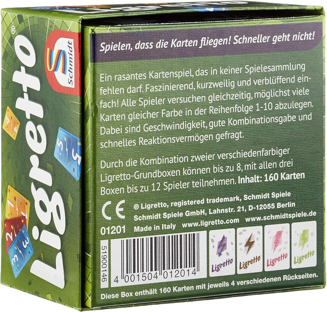 Schmidt Spiele 49611 Würfel Ligretto, Würfelspiel & 01201 - Ligretto grün, Kartenspiel Bundle mit Li