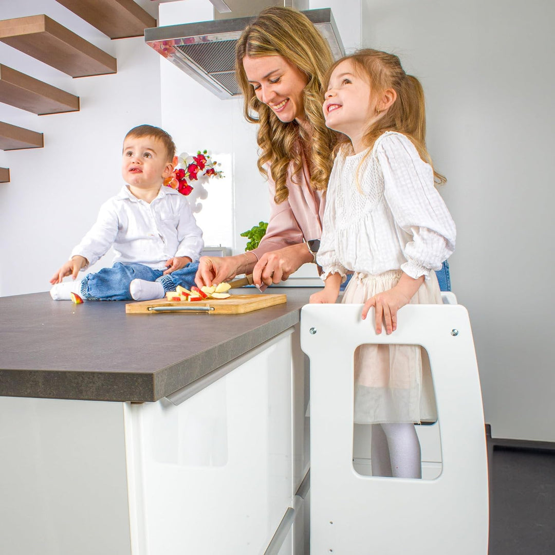 babybay Lernturm Littlefoot, maximale Kippsicherheit durch massives Buchenholz, Förderung der Motori