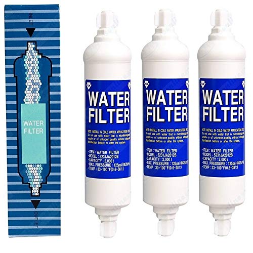 Water Filter 5231JA2012A | Pack of 3 - Water Filter Compatible with LG, Hotpoint Refrigerator Replac