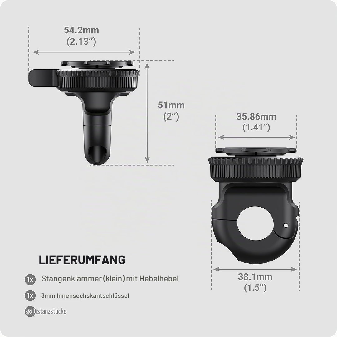 TUSITA Twist Lock Roller Motorrad Spiegelhalterung