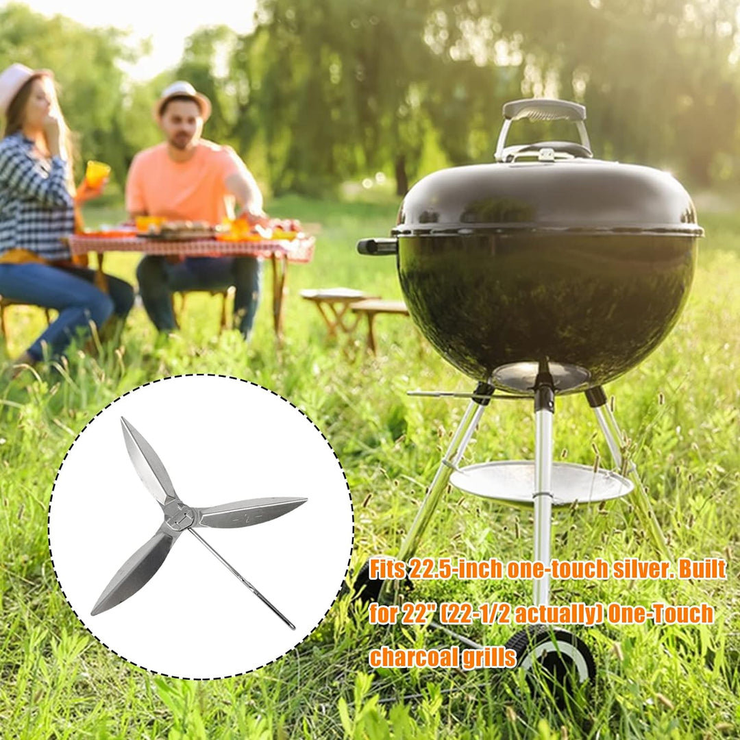 YWNYT 2 Set 22-1/2 Zoll One-Touch Reinigungssystem Kit, kompatibel mit Weber Grillteilen, 7444 Weber