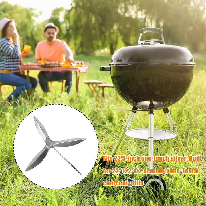 YWNYT 2 Set 22-1/2 Zoll One-Touch Reinigungssystem Kit, kompatibel mit Weber Grillteilen, 7444 Weber