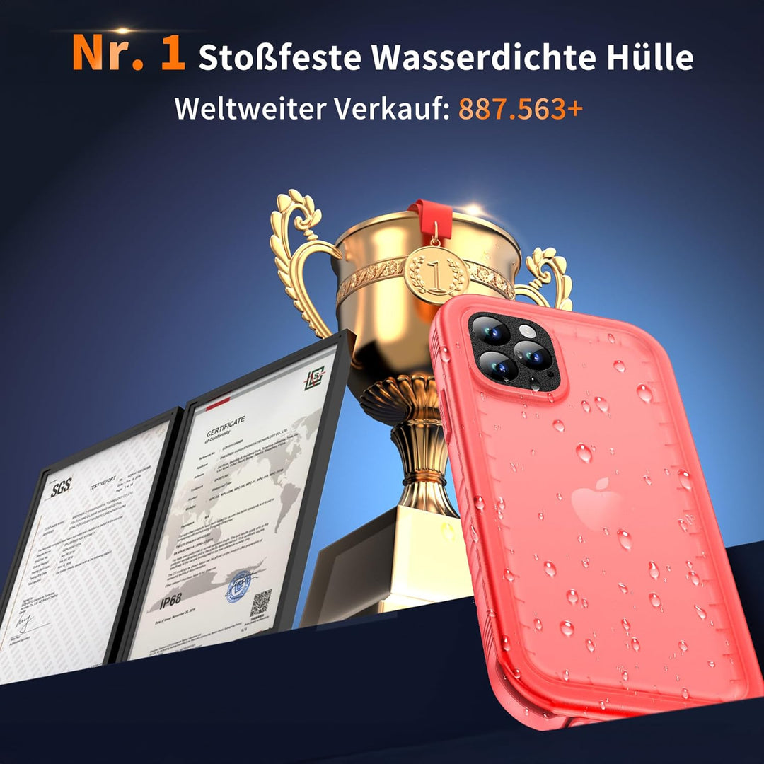 Cozycase TOP Militärschutz Hülle für iPhone 12 Pro Max wasserdichte 360 Grad Panzerhülle Outdoor Cas