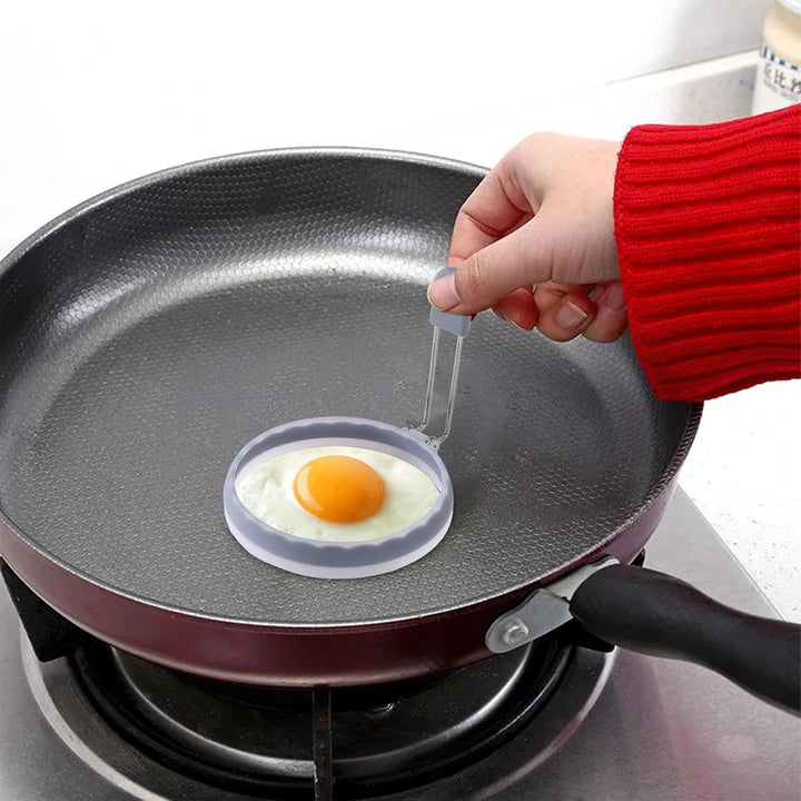 Egg Cooker Ring, Silikon zum Braten, Pfannkuchenform zum Kochen, runde Egg Mold, Frühstückssandwichm