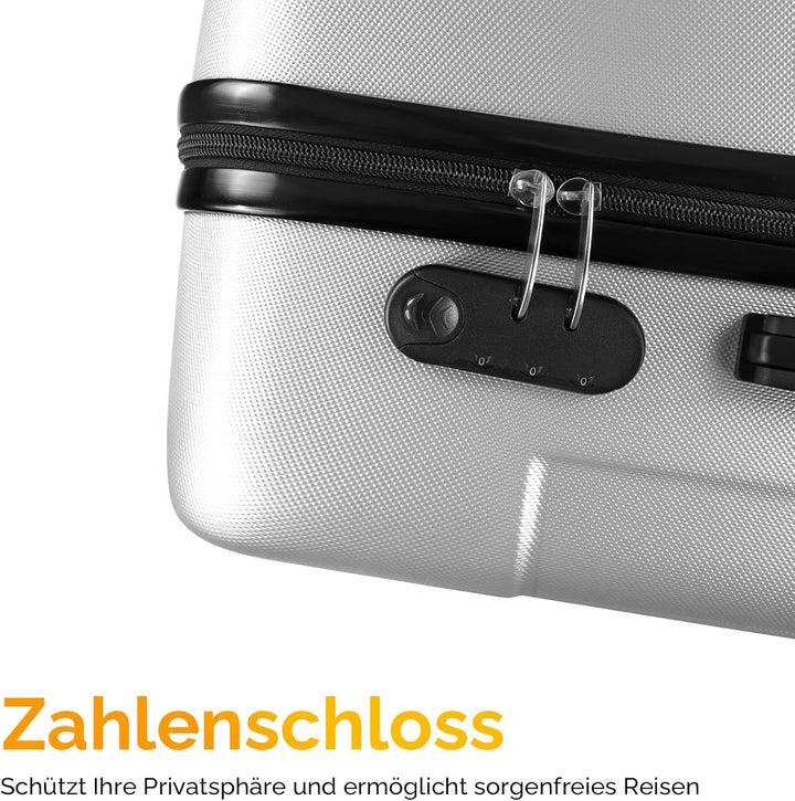 Bonnlo Kofferset 3 Teilig, Hartschale Koffer Set, Reisekoffer mit 4 Rollen, ABS-Trolley M-L-XL, mit