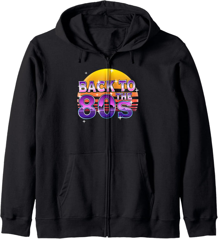Retro 80's Party Geschenk 80er Jahre Kostüm Back to the 80s Kapuzenjacke