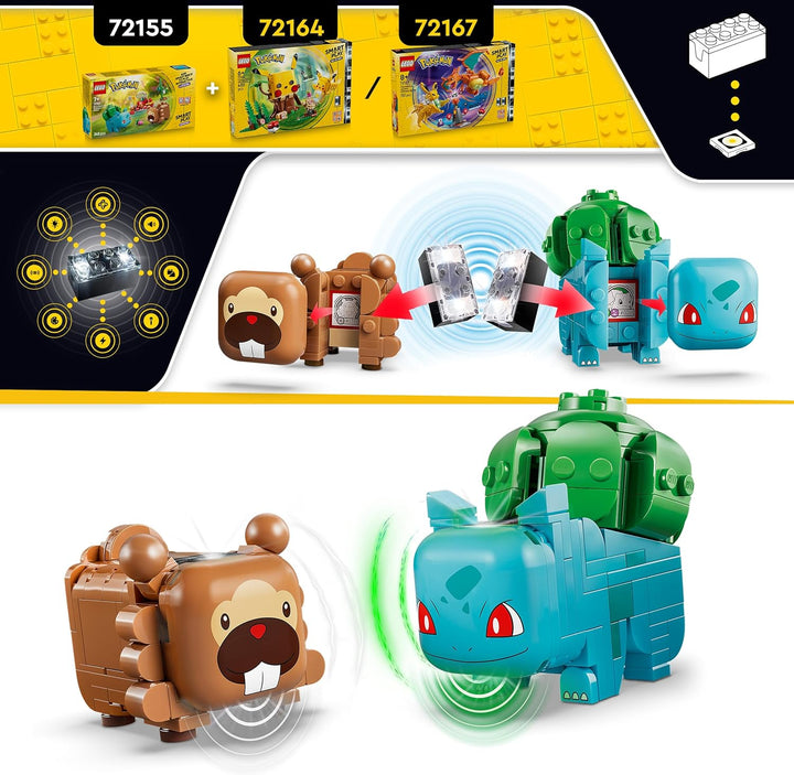 LEGO Pokémon SMART Play: Beerenfete mit Bisasam und Bidiza - kompatibles interaktives Set mit 2 SMAR