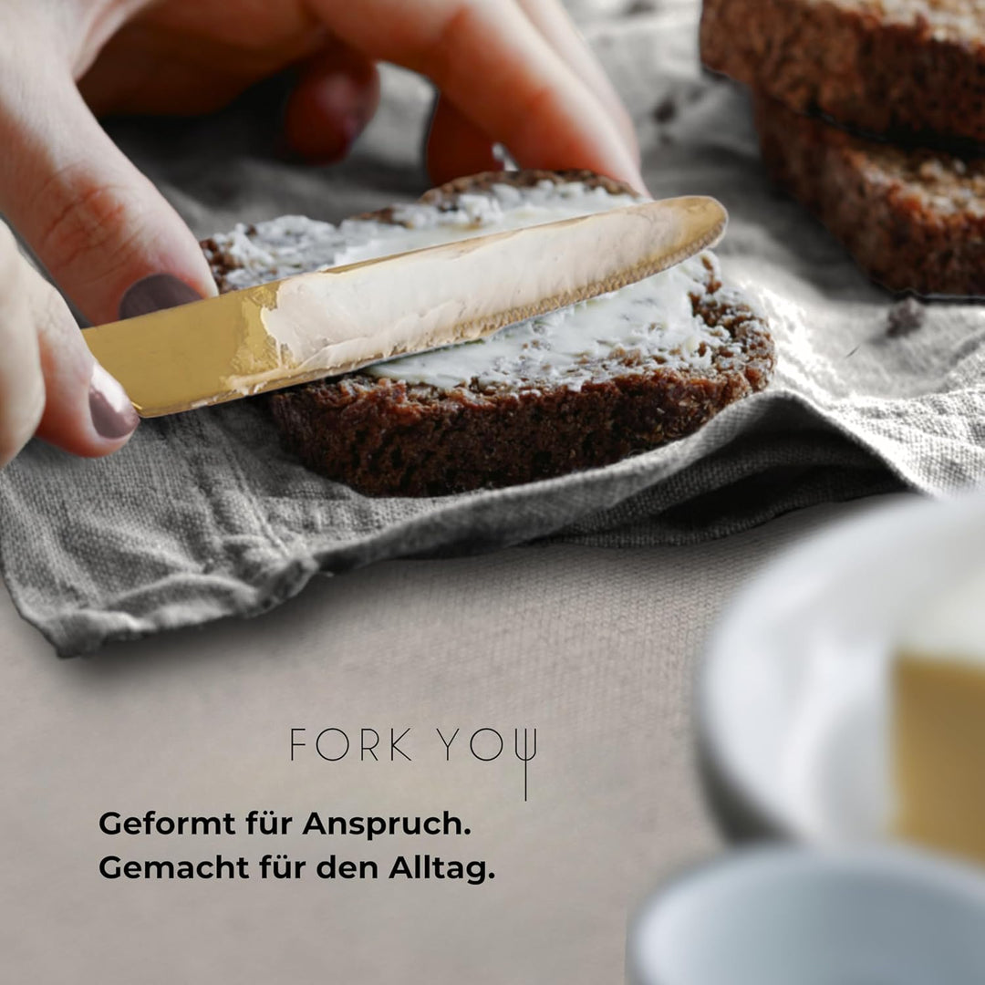 Besteckset Gold Matt (20-teilig) für 4 Personen – inkl. Kuchengabeln – Edelstahl 18/10, rostfrei & s