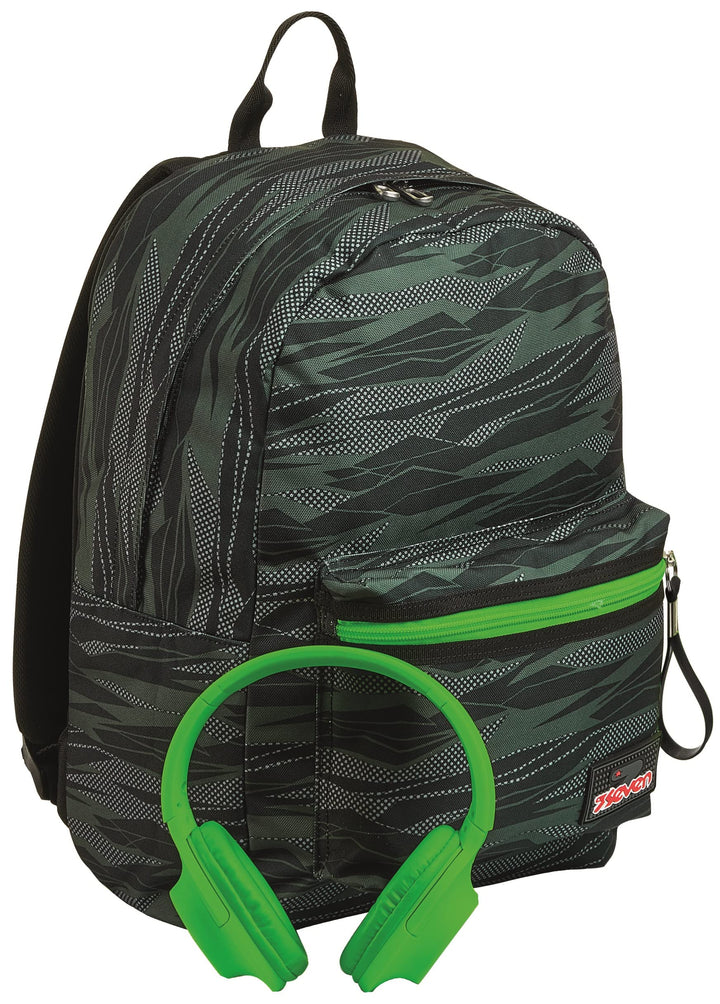 Seven School Backpack, Imusicpack, inklusive Soft-Touch-Kopfhörern, Öko-Material, Unisex, Kinder und