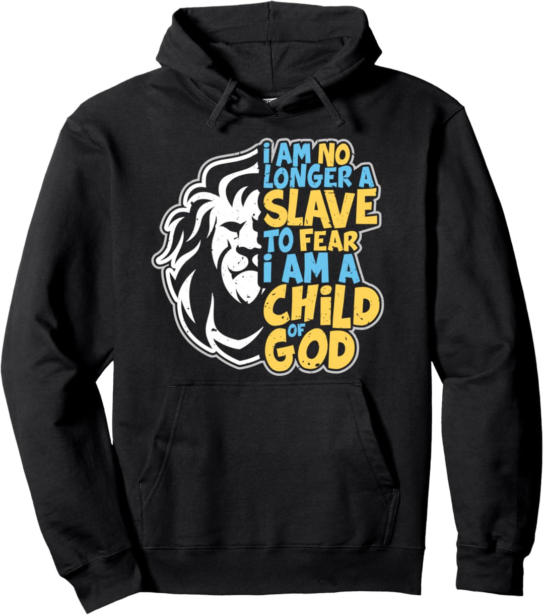 No Slave of Fear Child of God - Christliches Geschenk Pullover Hoodie