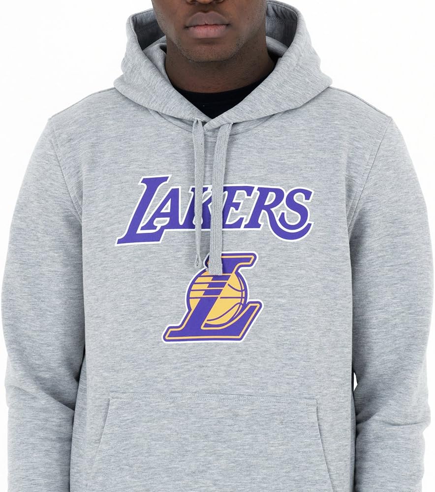 New Era - NBA Los Angeles Lakers Team Logo Hoodie - Grau S Grau, S Grau