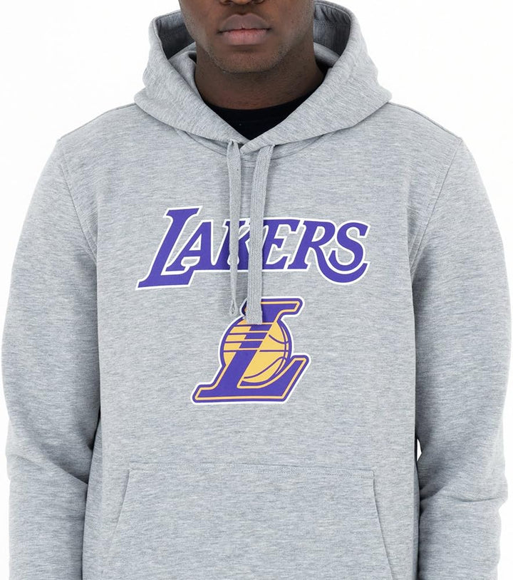 New Era - NBA Los Angeles Lakers Team Logo Hoodie - Grau S Grau, S Grau