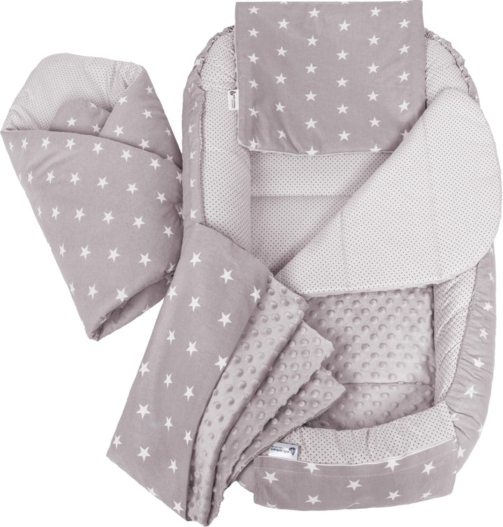 Medi Partners 5 teilig Babynestchen Set Babynest 100x60x15 herausnehmbarer Einsatz Bett Kuschelnest