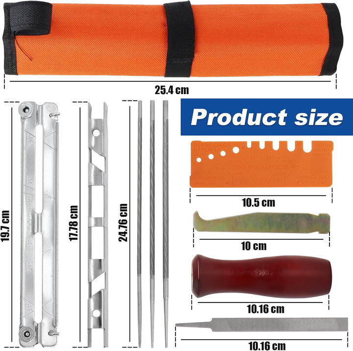 Kettensägen Schärffeilen Kit Universal Kompatibel mit Sti-hl Kettensäge mit 5/32" & 3/16" & 7/32" Da