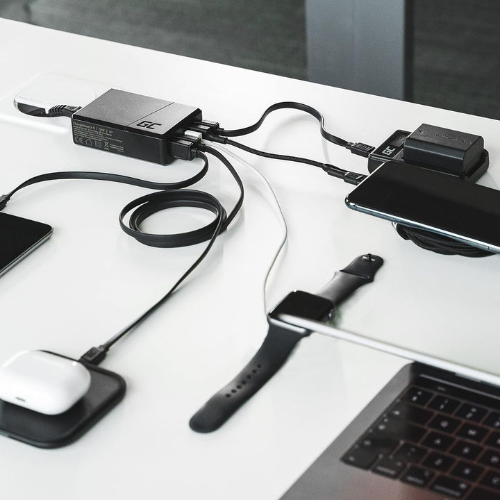 USB-A Ladegerät 52W 5 Port USB Green Cell Power Adapter mit Quick Charge 3.0 Handy Schnellladegerät