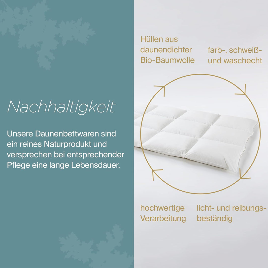 Daunenfee– Winter Cassettendecke 155x220cm, Daunen &amp; Federn – 3x4 Karos, 2cm Stege – Handarbeit Made