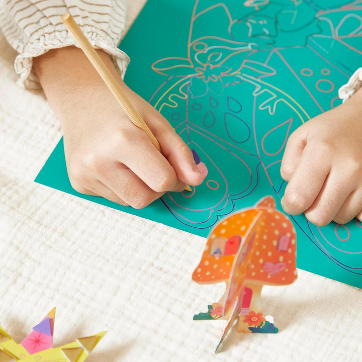 Janod J09175 Multi-Aktivitäts-Set-Thema Feen-11 Erfolge-Kreatives Basteln für Kinder-Schulung von Fi