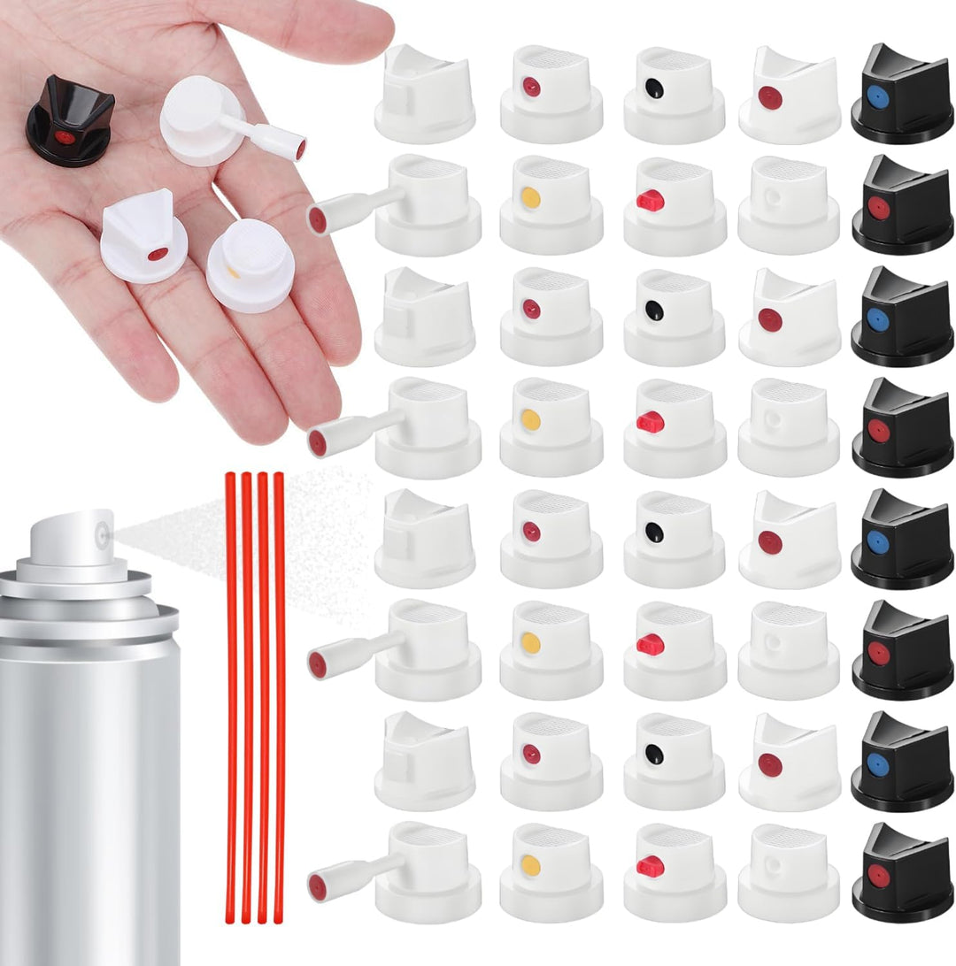 40 Sprühkopf Spraydose in 10 Verschiedene Grössen Sprühkopf für Sprühlack mit 4 Sprühdosen Verlänger