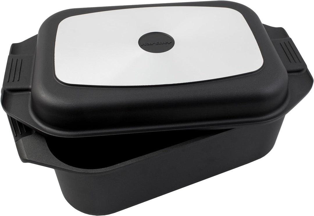 Karcher Bräter 2in1 (Aluguss, 8,7 Liter, inkl. Deckel und Topfhandschuhen) schwarz nicht induktionsg