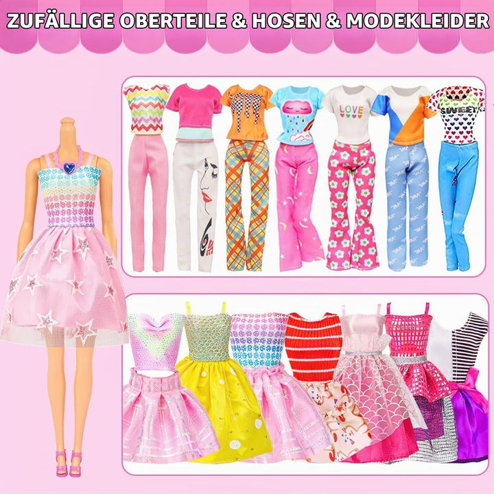 101 Teile Puppenkleidung Set Puppenzubehör für 11,5 Zoll (29 cm) Puppen mit Hochzeitskleider, Abendk