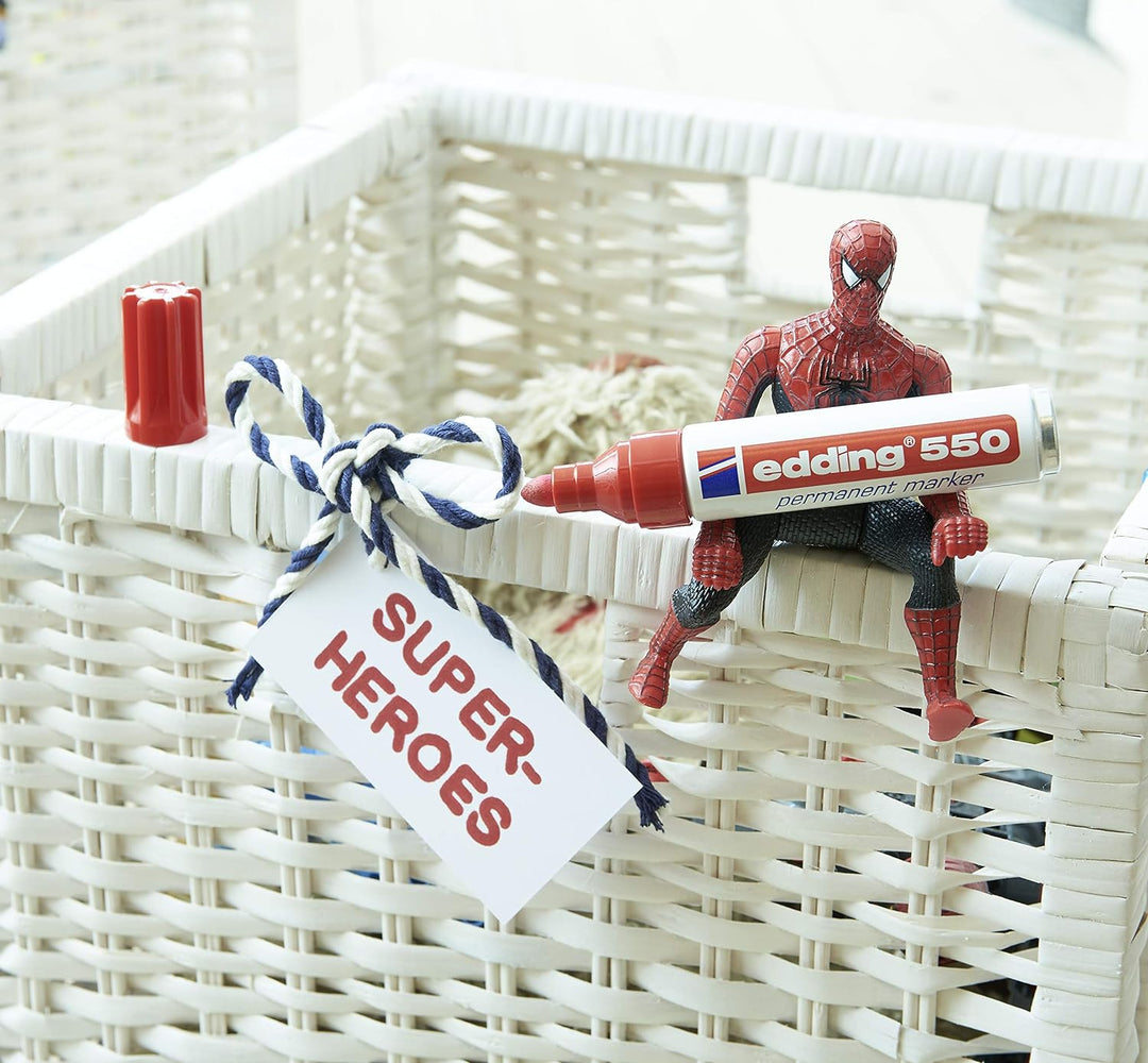 edding 550 Permanentmarker - schwarz - 10 Stifte - Rundspitze 3-4 mm - wasserfest, schnell-trocknend