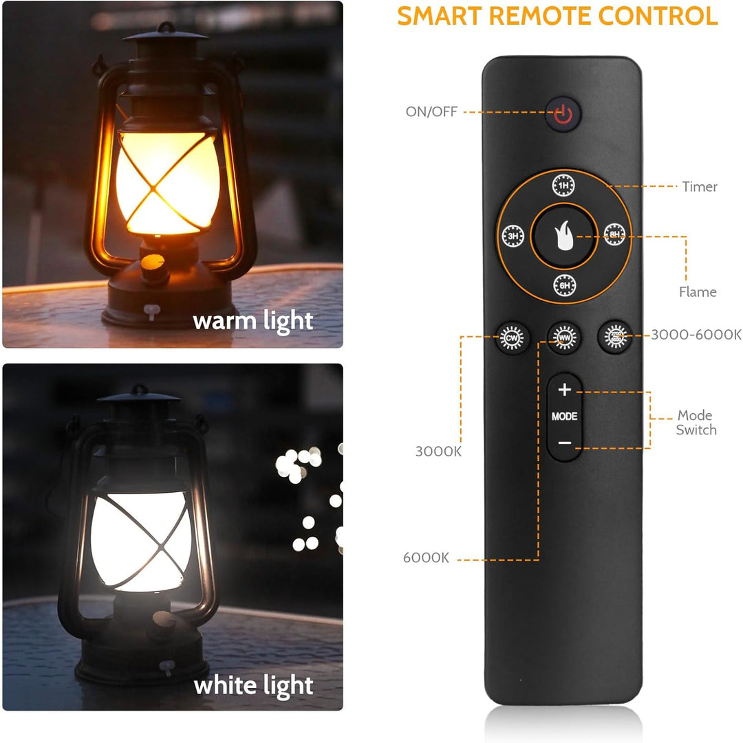KINGLEAD LED Vintage Laternen,4 Dimmbare Lichtmodi,Laternen für draussen Hängende Wasserdicht LED mi