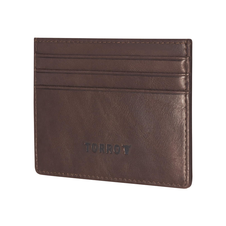 TORRO Kartenhalter- Kreditkartenhalter aus echtem Leder, Slim Wallet, kompatibel mit kontaktlosen Tr