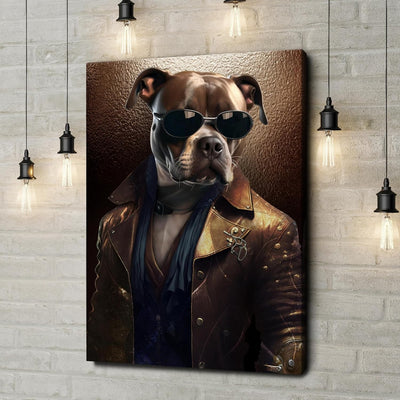 Artmazing | Pitbull Bild hochformat Classy | Bilder Pitbull modern | Leinwand XXL | Pitbullbilder Mo