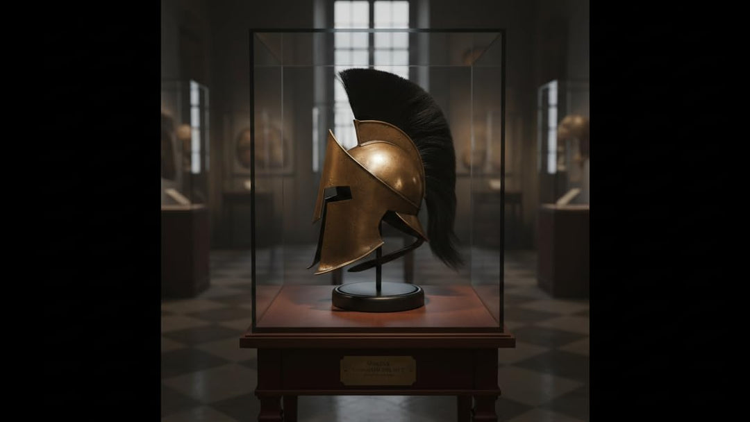 Mittelalter Rüstung King Leonidas Griechischer Spartan 300 Römischer Halloween Helm mit schwarzem Ho