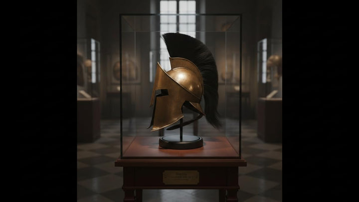 Mittelalter Rüstung King Leonidas Griechischer Spartan 300 Römischer Halloween Helm mit schwarzem Ho