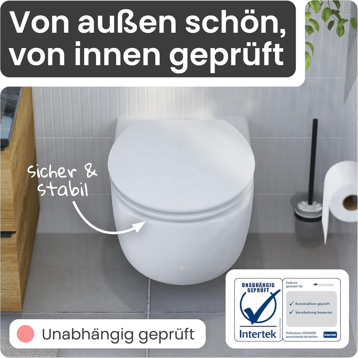 instmaier Gaia | WC Sitz | Manhattan Grau | MDF-Holz geprüft nachhaltig mit FSC-Zertifizierung | Ova