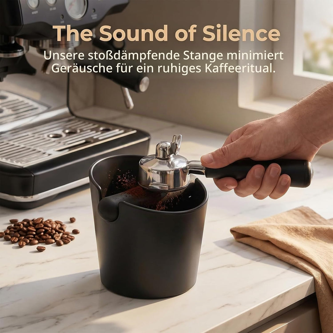 Ideal Swan Abklopfbehälter für Siebträger Knock Box Barista Zubehör Kaffeesatz Abschlagbehälter Espr