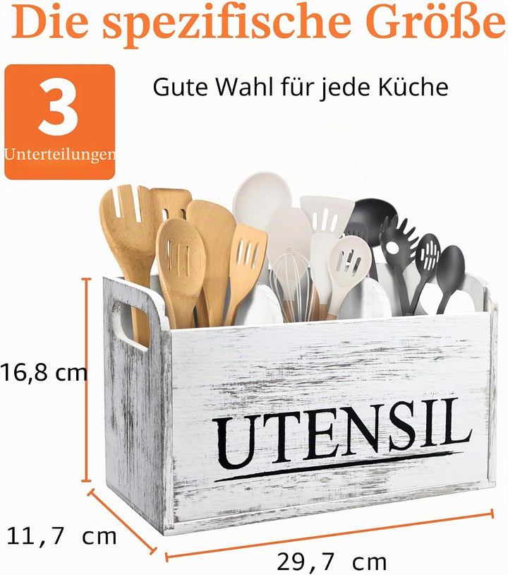 Küchenutensilienhalter, rustikal, gross, Holz, Küchenutensilien, Aufbewahrung von Kochutensilien, We