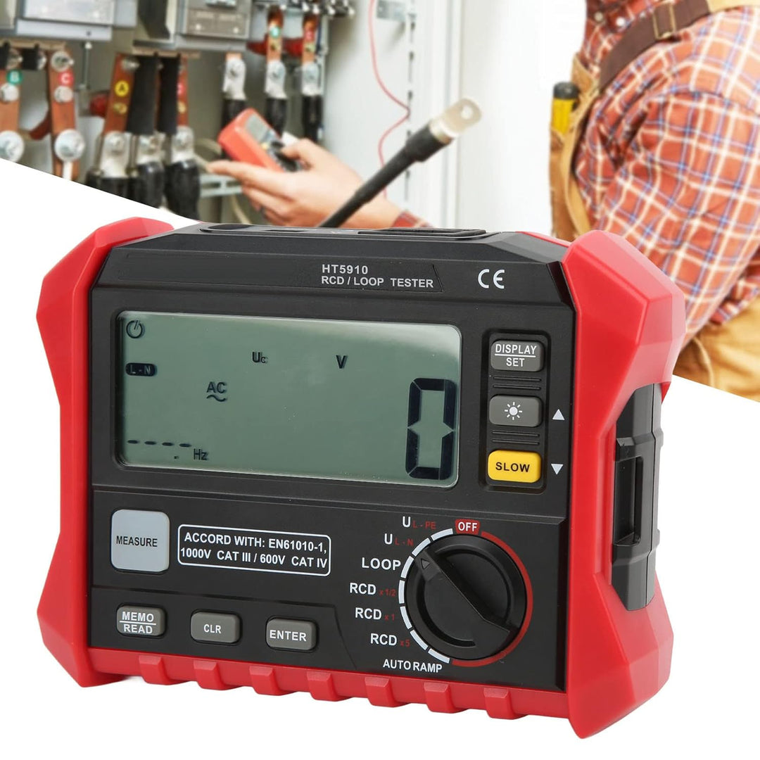 RCD-Widerstandsprüfgerät, RCD-Schleifentest 45Hz-65Hz Schleifenwiderstandsprüfgerät Multifunktional