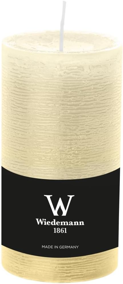 Wiedemann Marble Kerze durchgefärbt ASF, Wachs, Bisquit, 13 x 6.8 cm, 8-Einheiten