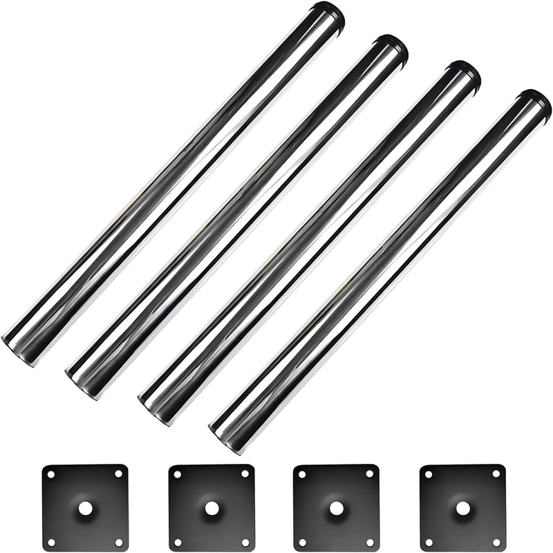 Qrity 4X Tischbein, Füsse für Möbel, Möbelfüsse Verstellbar (Gesamt: 550-570mm, Dia: 60mm), Tischbei